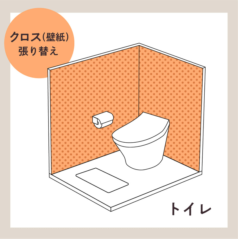 【リフォーム概算】トイレのクロス(壁紙)張り替え