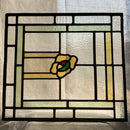 ステンドグラス　アンティーク（黄色い花）